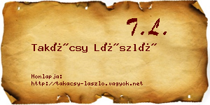 Takácsy László névjegykártya